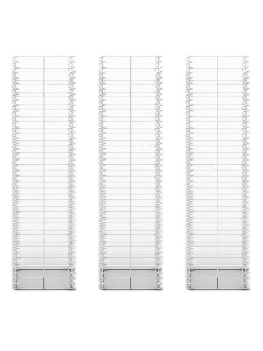Gabioonide komplekt, 3 tk, tsingitud traat 25 x 25 x 100 cm