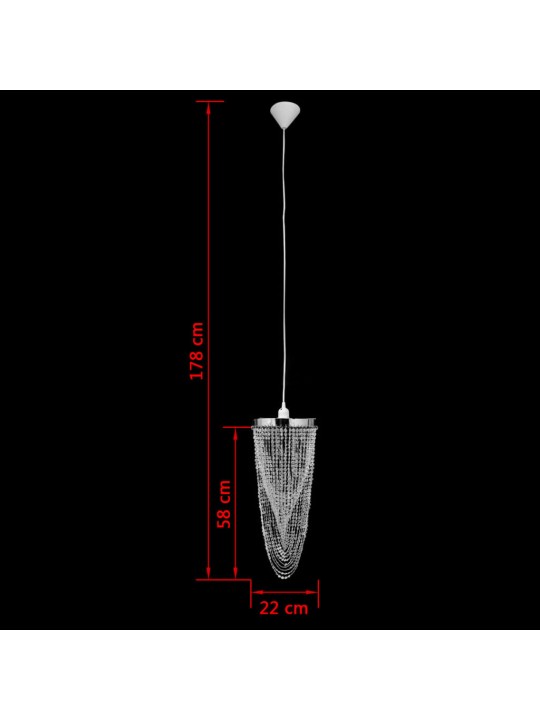 Kristallidega rippuv kroonlühter 22 x 58 cm