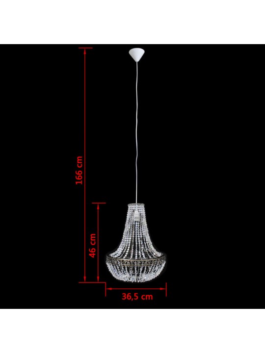 Kristallidega rippuv kroonlühter 36,5 x 46 cm