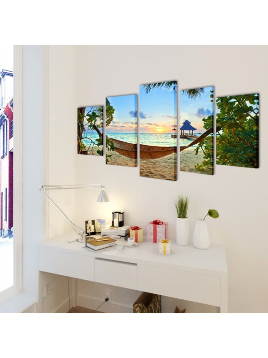 SEINAMAALIKOMPLEKT LÕUENDIL VÕRKKIIGEGA RANNAS, 100 X 50 CM