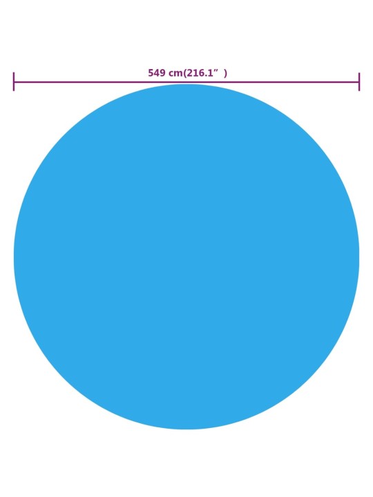 Ujuv ümmargune basseinikate 549 cm sinine