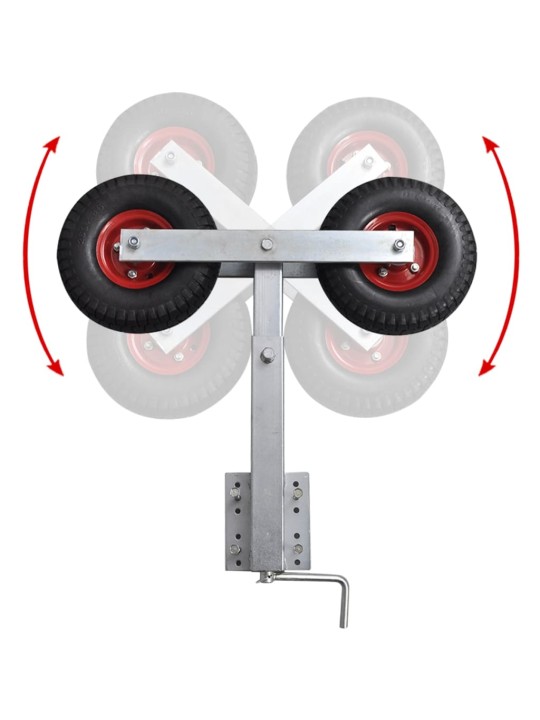 Paadi järelkäru kahe rullikuga vööritugi, 2 tk, 59-84 cm