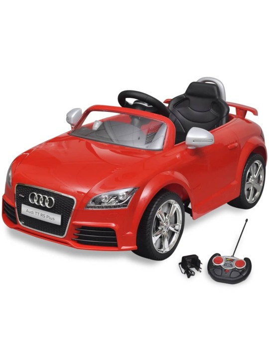 Punane audi tt rs pealeistutav auto lastele puldiga