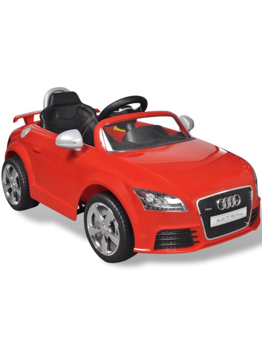 Punane audi tt rs pealeistutav auto lastele puldiga