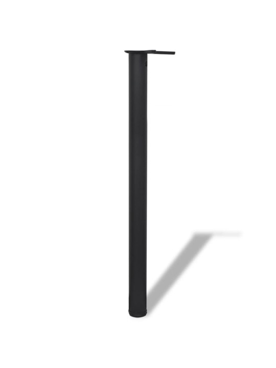 242140 4 height adjustable table legs black 870 mm