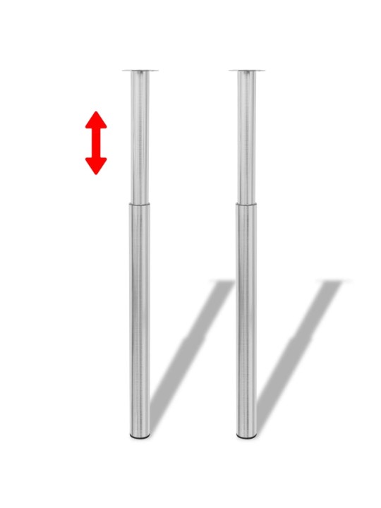 2 teleskoop-lauajalga, harjatud nikkel, 710-1100 mm