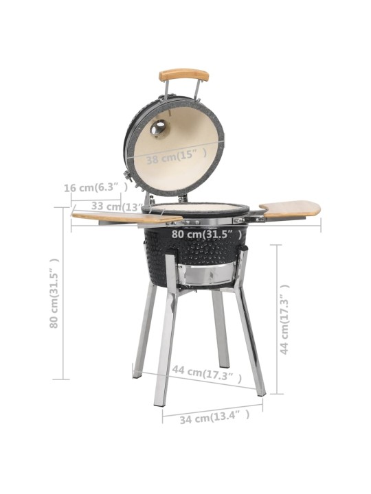 Kamado keraamiline grill/suitsuahi 81 cm