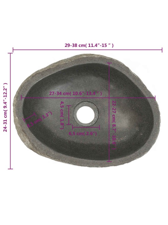 Kivist valamu, ovaalne 30-37 cm