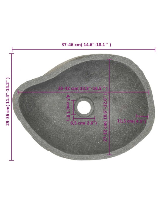 Kivist valamu, ovaalne 37-46 cm