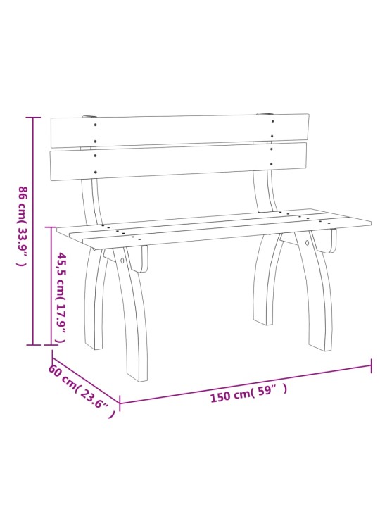 Aiapink, 150 cm, immutatud männipuit