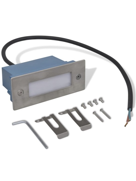 Süvistatud LED trepivalgustid 6 tk 44 x 111 x 56 mm