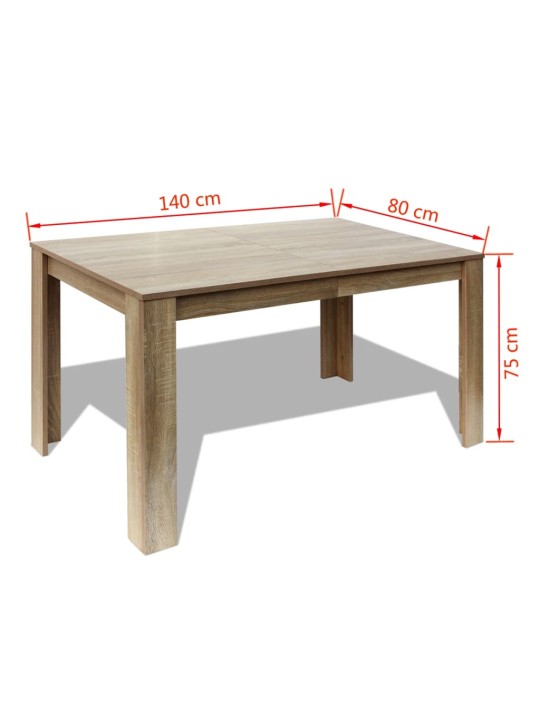 Söögilaud 140 x 80 x 75 cm tamm