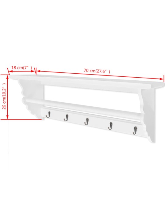 Valge barokkstiilis riidenagi mdf