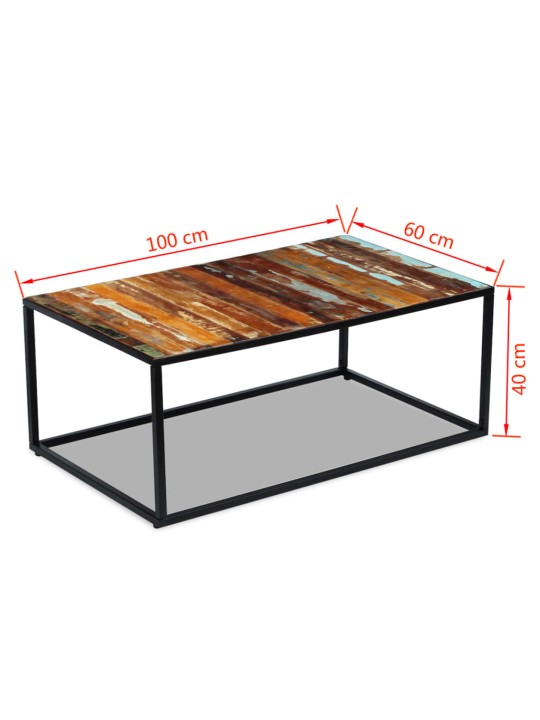 Kohvilaud toekast taastatud puidust 100 x 60 x 40 cm