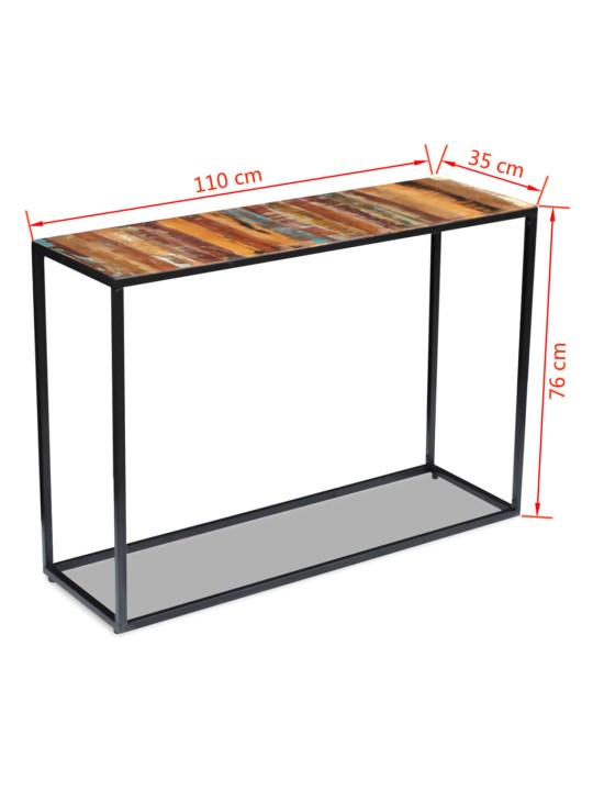 Konsoollaud taastatud puidust 110 x 35 x 76 cm