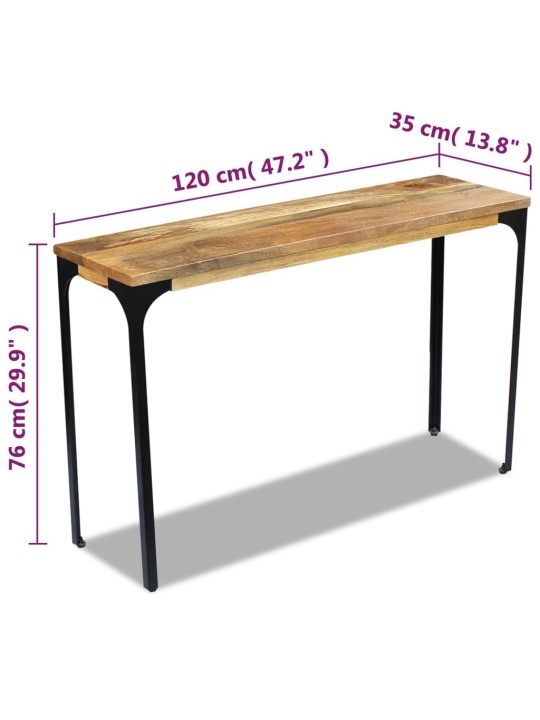 Konsoollaud mangopuidust 120 x 35 x 76 cm