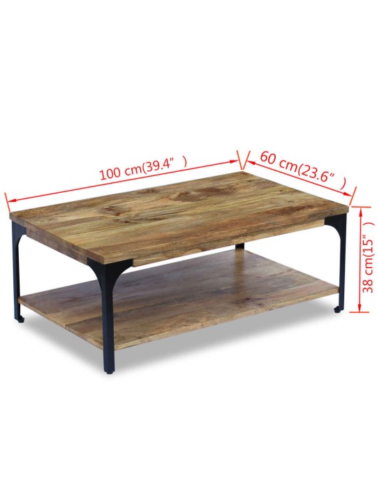 Kohvilaud mangopuidust 100 x 60 x 38 cm