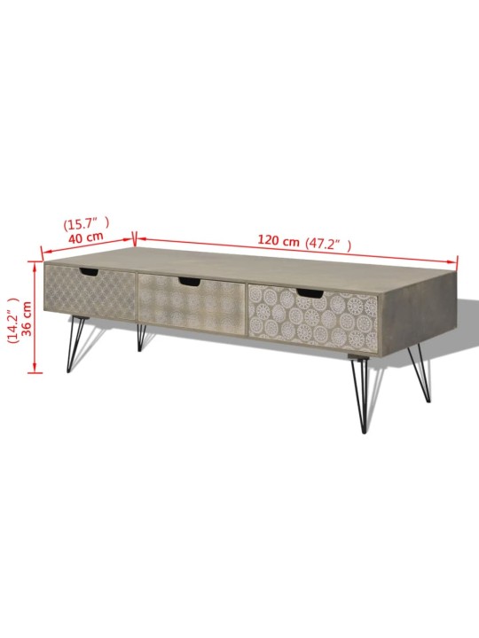 3 sahtliga telerikapp 120 x 40 x 36 cm hall