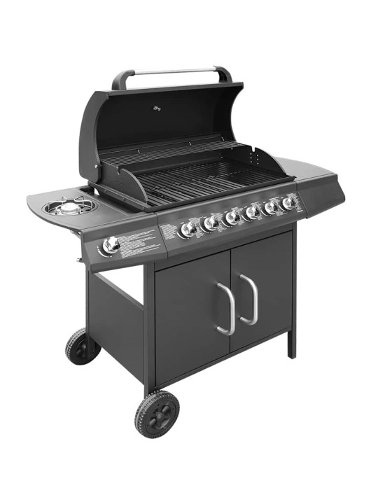 GAASGRILL 6 + 1 KÜPSETUSTSOONIGA, MUST