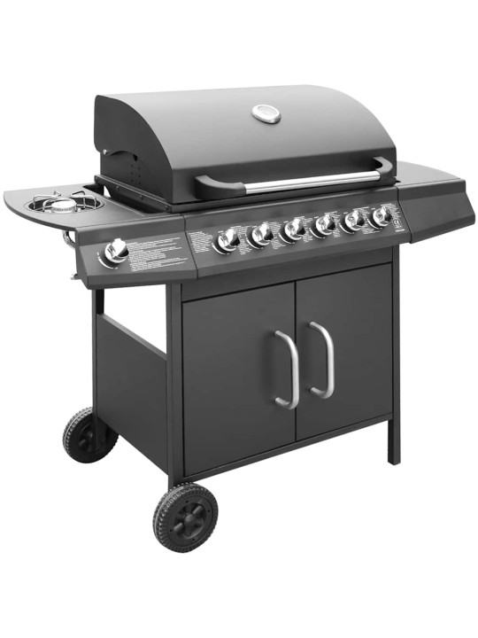 GAASGRILL 6 + 1 KÜPSETUSTSOONIGA, MUST