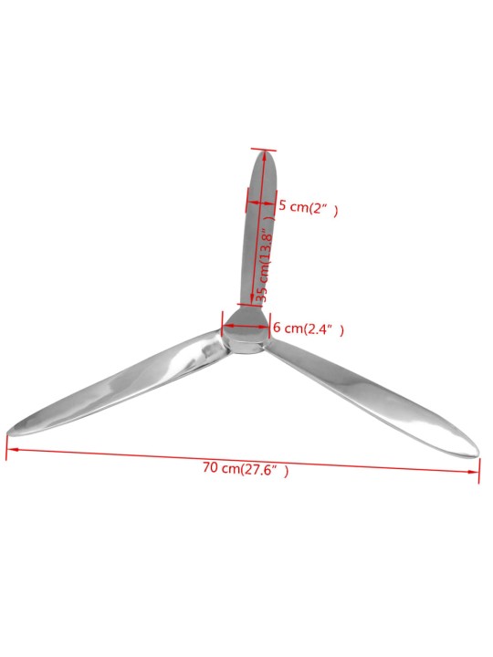 Seinale kinnitatav propeller, alumiinium, hõbedane, 70 cm