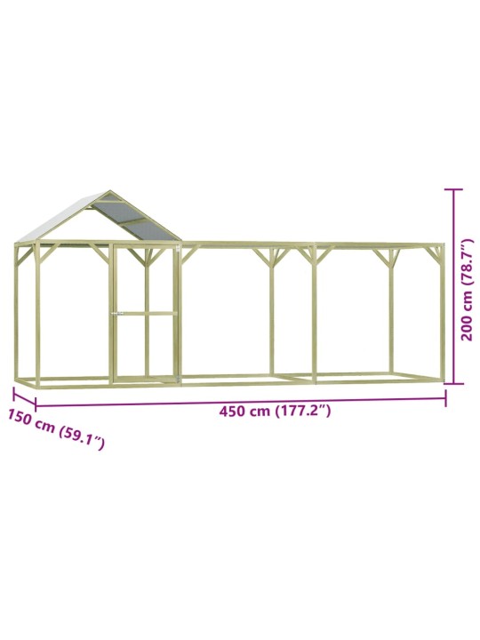 Kanapuur, 4,5x1,5x2 m, teras