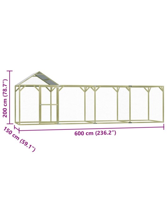 Kanapuur, 6x1,5x2 m, teras