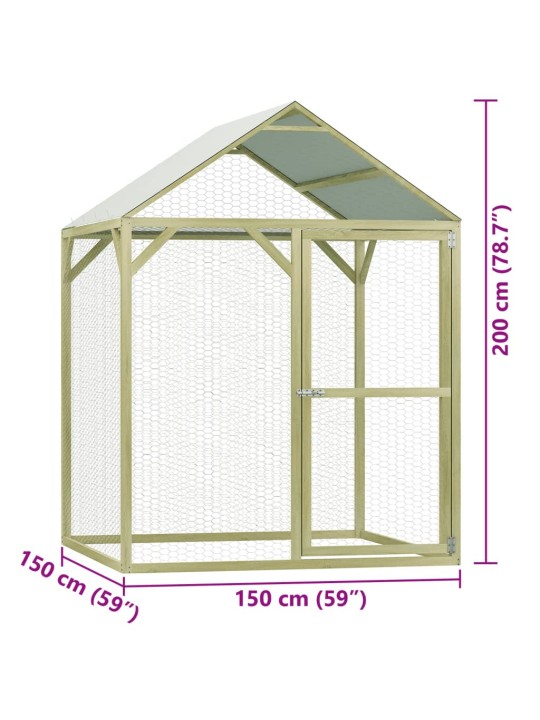 Kanapuur, 1,5x1,5x2 m, immutatud männipuit