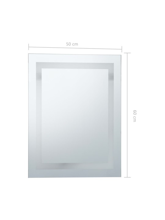 Vannitoa LED-seinapeegel puutetundliku anduriga 50 x 60 cm