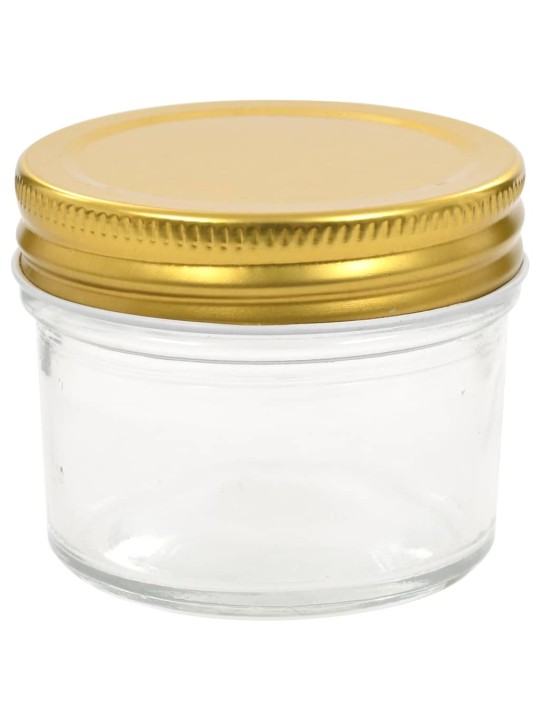 Kuldsete kaantega klaasist moosipurgid 96 tk, 110 ml