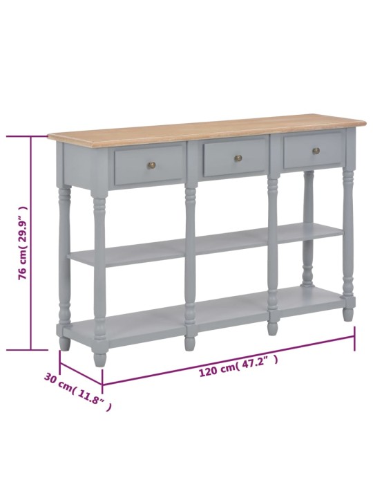 Konsoollaud hall 120 x 30 x 76 cm MDF