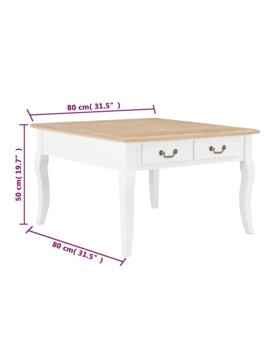 Kohvilaud, valge, 80 x 80 x 50 cm, puit