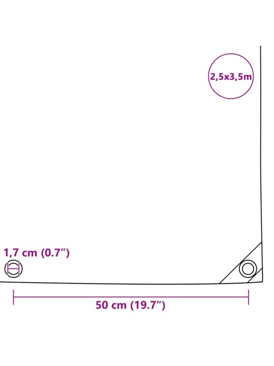 Present, 650 g/m² 2,5 x 3,5 m, hall