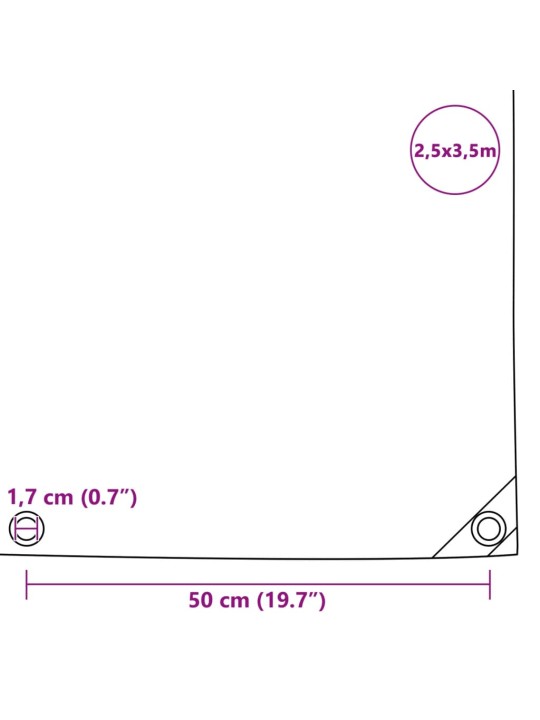 Present, 650 g/m² 2,5 x 3,5 m, roheline