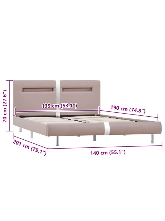 LED-IGA VOODIRAAM ILMA CAPPUCCINO MADRATSITA 135X190 CM