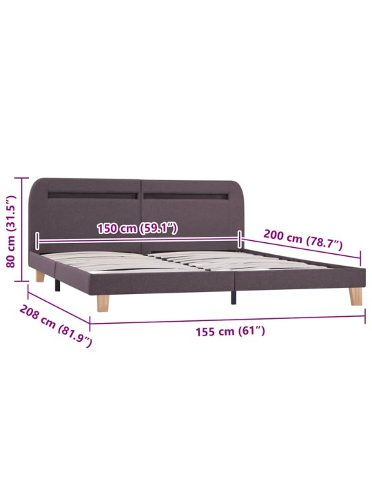 VOODIRAAM LED-IGA ILMA MADRATSITA, PRUUNIKASHALL, 150X200 CM