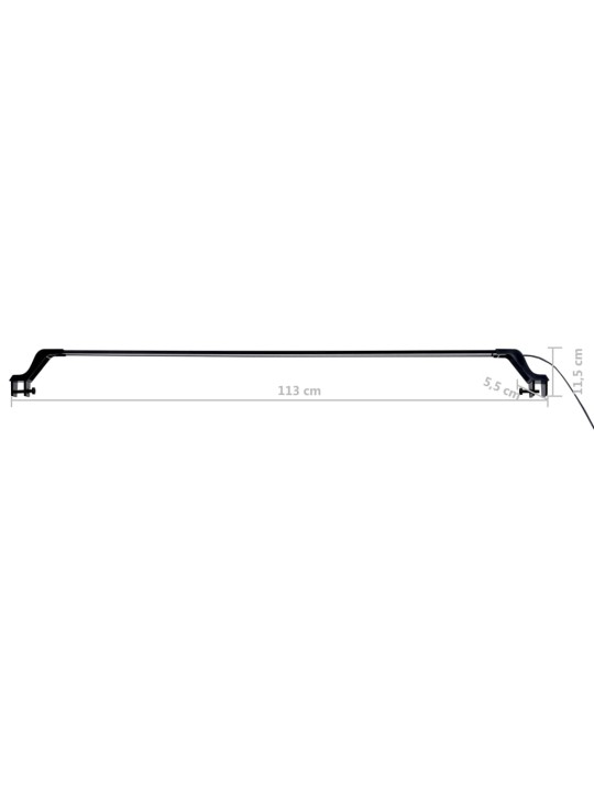 Akvaariumi LED-tuli klambritega 115–130 cm, sinine ja valge