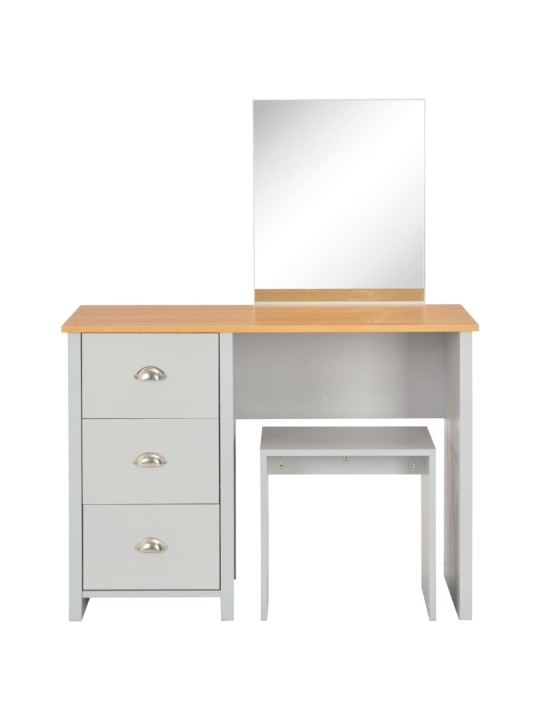 Peegli ja pingiga tualettlaud, hall, 104 x 45 x 131 cm
