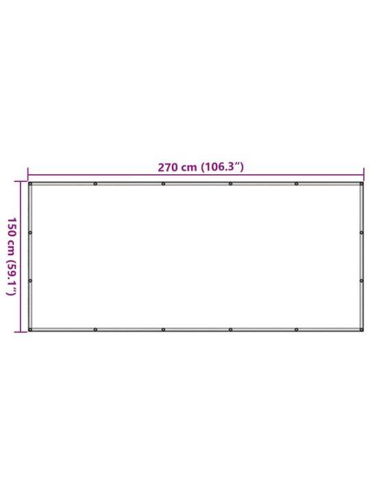 KOORMAVÕRK HDPE 1,5 X 2,7 M MUST
