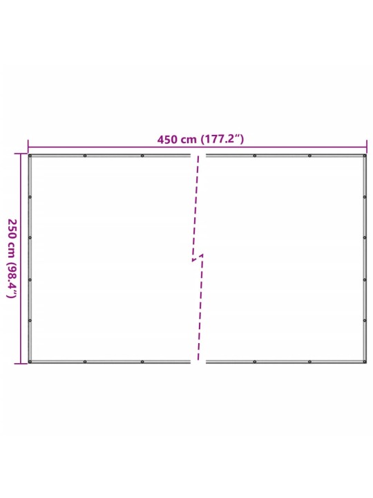 KOORMAVÕRK HDPE 2,5 X 4,5 M MUST