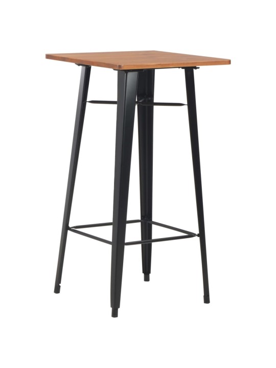 3-osaline baarikomplekt, teras, must