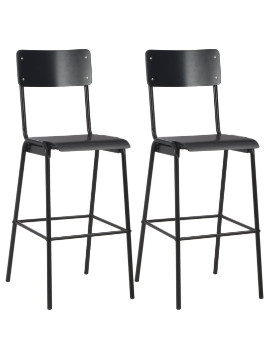 3-osaline baarikomplekt, teras, must