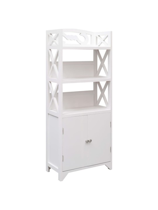 Vannitoakapp, valge, 46 x 24 x 116 cm, paulownia puit