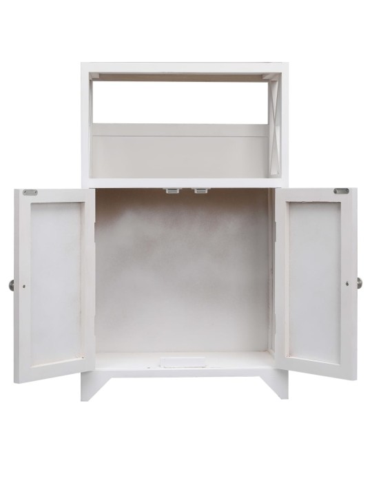 Vannitoakapp, valge, 46 x 24 x 116 cm, paulownia puit