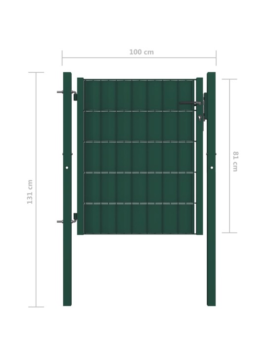 Aiavärav, pvc ja teras, 100 x 81 cm, roheline