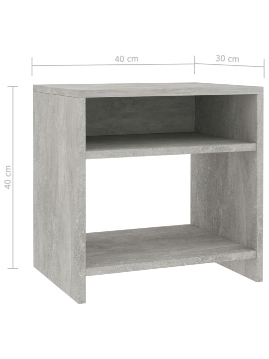 Öökapid 2 tk, betoonhall, 40 x 30 x 40 cm, puitlaastplaat