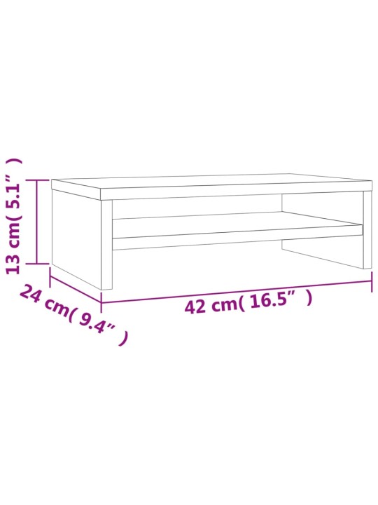 Monitorialus, betoonhall, 42 x 24 x 13 cm, puitlaastplaat