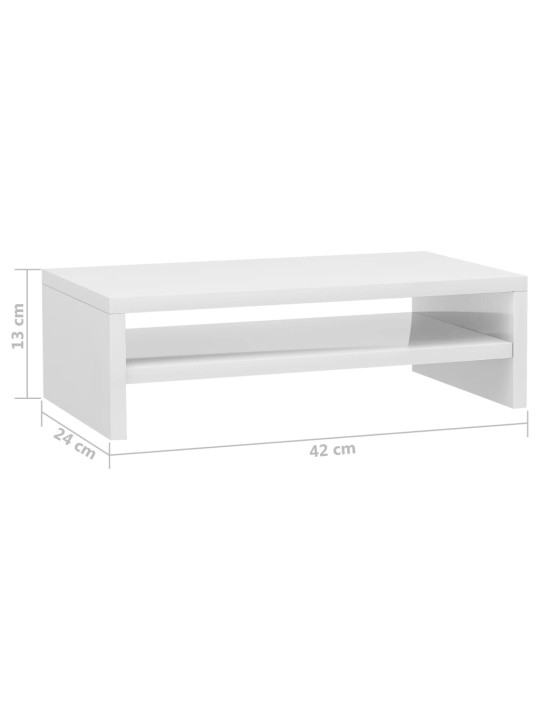 Monitorialus,  valge, 42 x 24 x 13 cm, puitlaastplaat