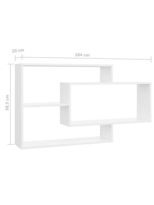 Seinariiulid valge 104x20x58,5 cm puitlaastplaat