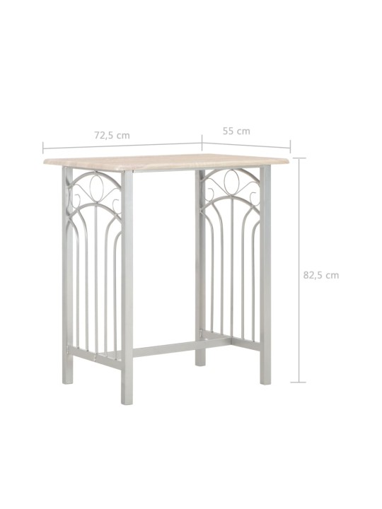 3-osaline baarikomplekt, puit ja teras